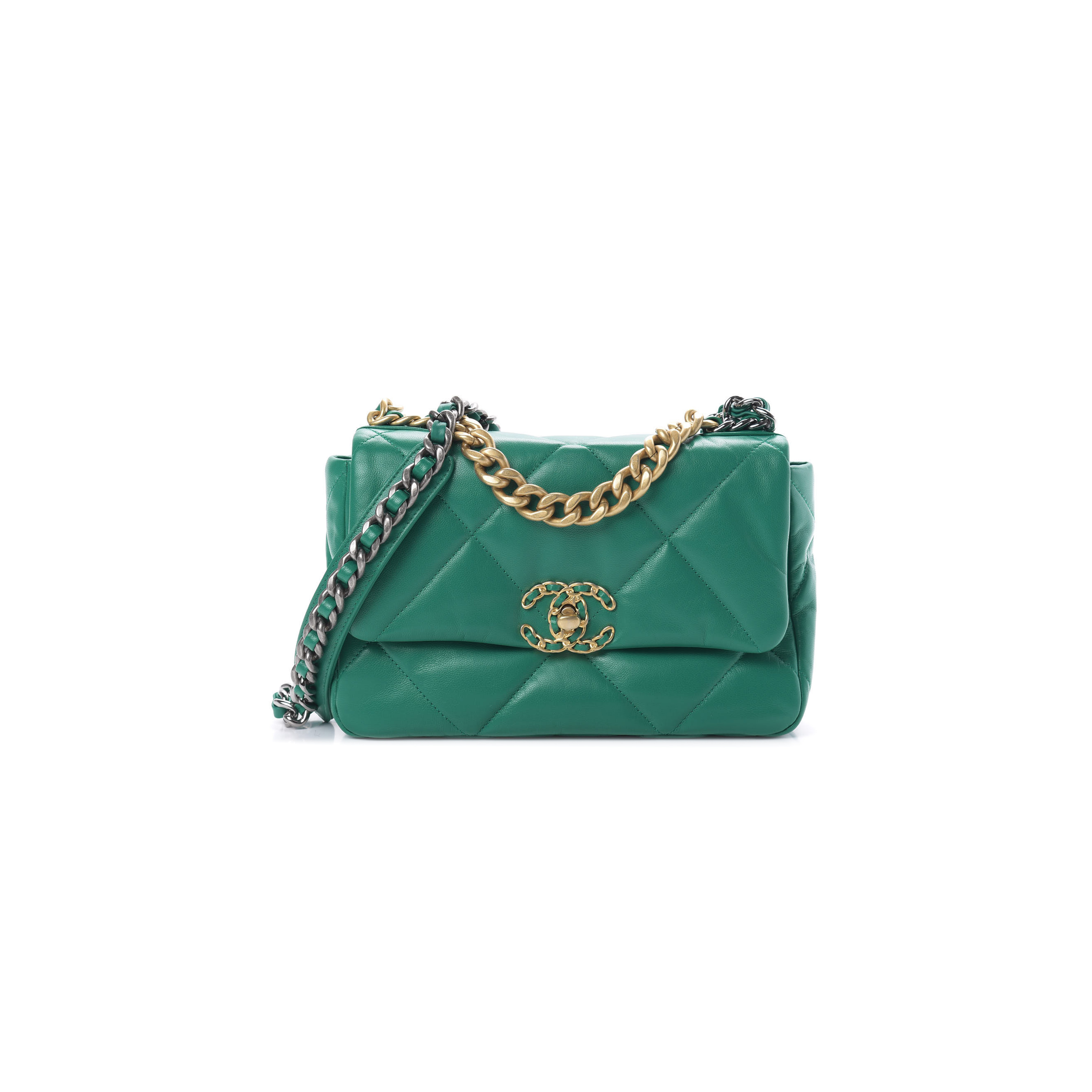 CHANEL MEDIUM 19 HANDBAG AS1160 B04852 NM378 (26*16*9cm)